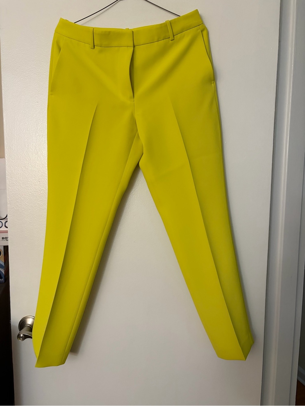 DKNY Women's Tailored Crepe Trousers in Bright Yellow